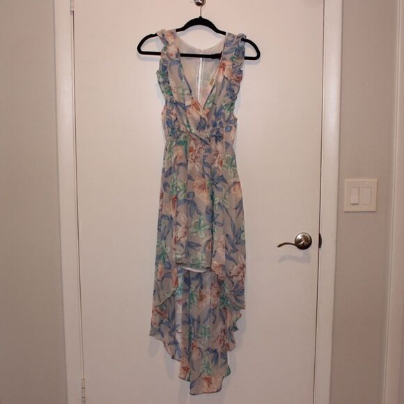 NEW ELLIATT Floral high low  Dress Women Size Small - Picture 2 of 10
